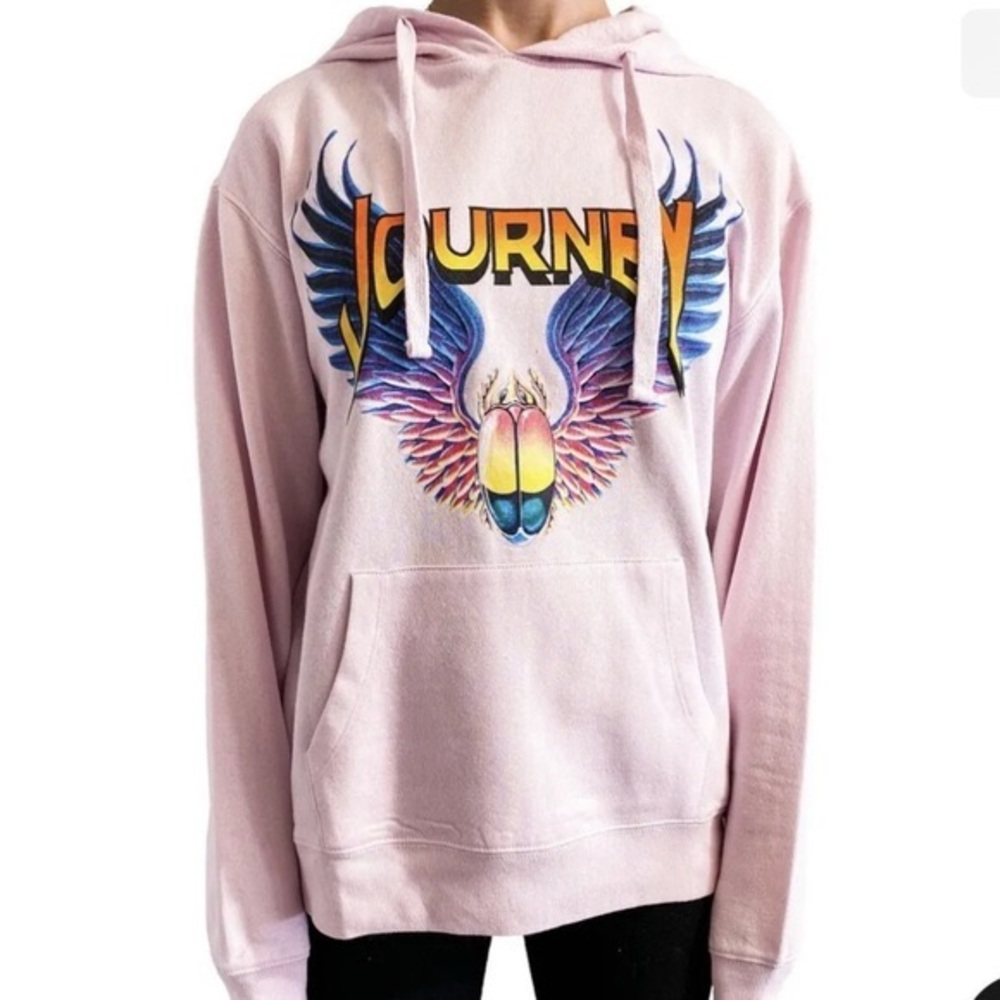 Journey Band Retro Graphic Pink Hoodie Sweatshirt‎ XXL 🎸💖